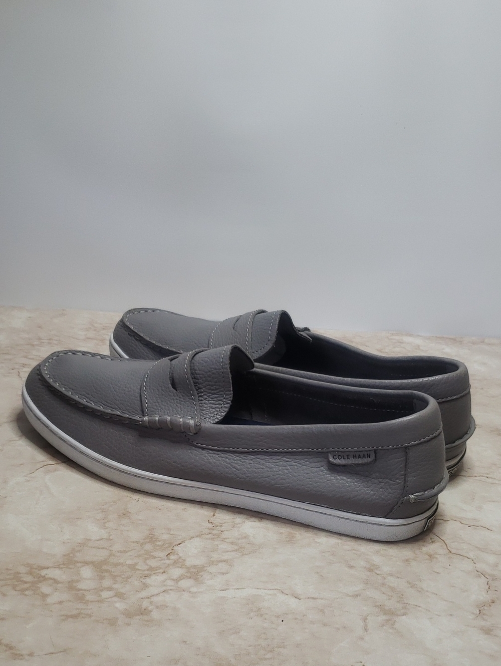 Cole Haan Classic Gray Men’s Slip-On Penny Loafers Size 11.5 - Picture 3 of 5